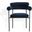 Jaslene Curved Back Dining Chair In Navy and Black