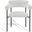 Jaslene Curved Back Dining Chair In White and Black
