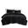 Jasmine 3 Piece Faux Fur Full/Queen Comforter Set In Black