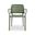 Jasper Outdoor Stacking Arm Chair Set of 4 In Green