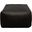 Java Leather Pouf In Antique Black