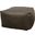 Java Leather Pouf In Grey