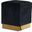 Jax Velvet Ottoman/Stool In Black/Gold