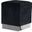 Jax Velvet Ottoman/Stool In Black/Chrome