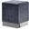 Jax Velvet Ottoman/Stool In Grey/Chrome