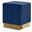 Jax Velvet Ottoman and Stool In Navy and Gold