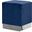 Jax Velvet Ottoman and Stool In Navy and Chrome