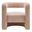 Jaylin Upholstered Chenille Accent Chair In Blush