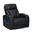 Jazz 37 Inch Leather Aire Transformer Power Reclining Chair In Black