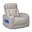 Jazz 37 Inch Leather Aire Transformer Power Reclining Chair In Ice