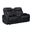 Jazz 74 Inch Leather Aire Transformer Power Reclining Loveseat In Black