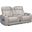 Jazz 74 Inch Leather Aire Transformer Power Reclining Loveseat In Ice