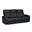 Jazz Leather Aire Transformer Power Reclining Sofa and Loveseat Living Room Set In Black