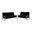 Jefferson Contemporary Modern Design Velvet Living Room Set In Black