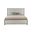Jehoram Eastern King Bed In Beige Linen
