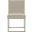Jenette Velvet Fabric Dining Chair In Taupe And Silver
