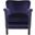 Jenny Royal Blue and Cherry Mahogany Arm Chair with Silver Nailhead Detail