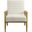 Jensen Boucle Fabric Accent Chair In Ivory