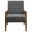 Jensen Boucle Fabric Accent Chair In Walnut and Charcoal