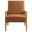 Jensen Vegan Leather Accent Chair In French Oak and Tan