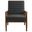 Jensen Vegan Leather Accent Chair In Walnut and Black