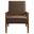 Jensen Vegan Leather Accent Chair In Walnut Brown
