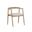 Jeremy Dining Armchair In Weathered Oak and Dove Cream