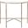 Jessa Forged Metal Console Table In White And Brass