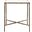 Jessa Metal Square End Table In White And Brass