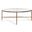 Jessa Oval Metal Coffee Table In Brass
