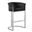 Jessica Counter Height Chair In Black Velvet and Silver Metal Chrome Base