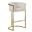 Jessica Counter Height Chair In Cream Velvet and Gold Metal Chrome Base