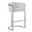 Jessica Counter Height Chair In Cream Velvet and Silver Metal Chrome Base