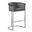 Jessica Counter Height Chair In Dark Gray Velvet and Silver Metal Chrome Base