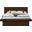 Jessica Queen Platform Bed with Rail Seating Cappuccino