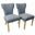 Jill Linen Fabric Side Chair Set of 2 In Denim