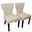Jill Linen Fabric Side Chair Set of 2 In Ivory