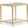 Jinx Brass Rectangle Side Table In Brass