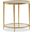 Jinx Brass Round Side Table In Brass