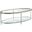 Jinx Nickel Oval Cocktail Table In Nickel