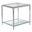 Jinx Nickel Rectangular Side Table In Nickel