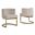 Joe Accent Chair In Cream Velvet and Gold Chrome Base