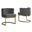 Joe Accent Chair In Dark Gray Velvet and Gold Chrome Base