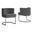 Joe Accent Chair In Dark Gray Velvet and Silver Chrome Base