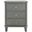 Joe French Grey End Table with 3 Storage Drawers