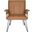 Johannes Camel and Black 17.3 Inch Modern Leather Arm Chair