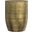 Johnsen 15 Inch Wide Tribal Pattern Metal Accent Table In Antique Gold