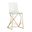 Johnson 24.75 Inch Counter Height Stool In Antique Gold and Clear
