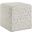 Joie Chenille Ottoman In White