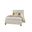 Joinery Queen Upholstered Bed In Labradoodle and Espresso Oak